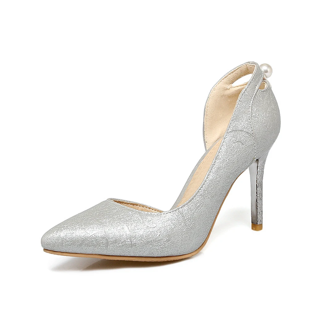 Title 5, Damen spitze High Heels mit seitlichem Ausschni...