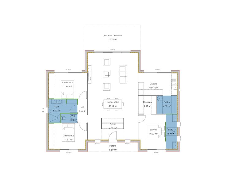  Vente Terrain + Maison - Terrain : 1 532m² - Maison : 124m² à Gardonne (24680) 