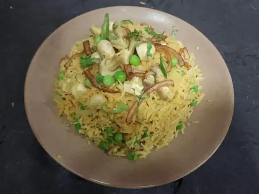 Mushroom Onion Pulao