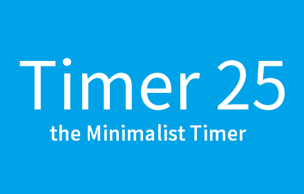Timer 25: the Minimalist Timer chrome extension