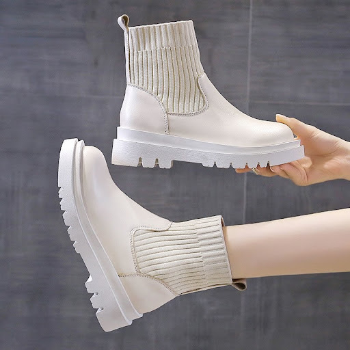Title 6, British Style Wild Lace-up Platform Stitching S...