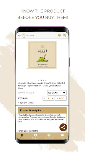 Screenshot Vagad's Khadi Shopping App