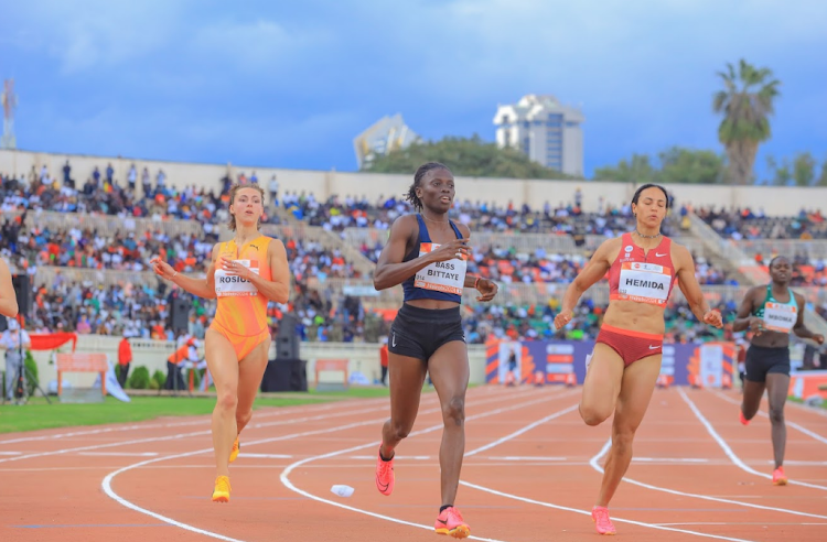 Athletes during the Absa Kip Keino Classic sponsored by Absa Bank, at the Nyayo National Stadium on April 20, 2024.