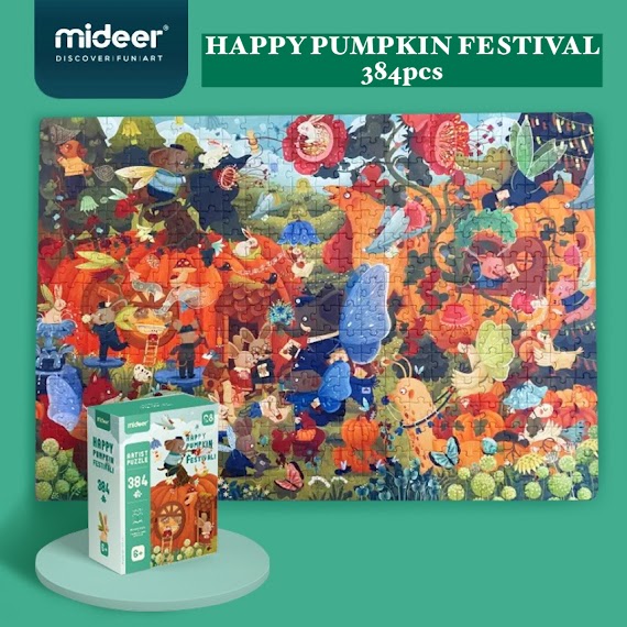 Đồ Chơi Xếp Hình Puzzle Mideer - Happy Pumpkin Festival 384 Mảnh Ghép