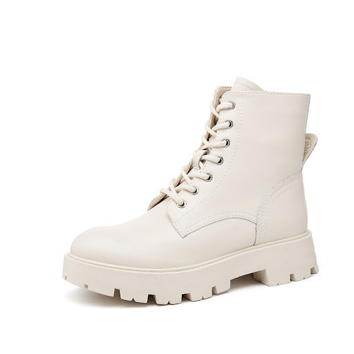 Title 6, Womens Leather Platform Martin Short Boots Bri...