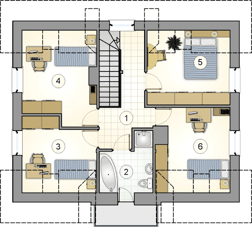 Compact House III - Rzut poddasza