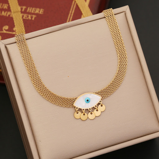 Title 1, Fashion Stainless Steel Collarbone Chain Mesh E...