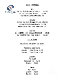 Sushiya menu 1