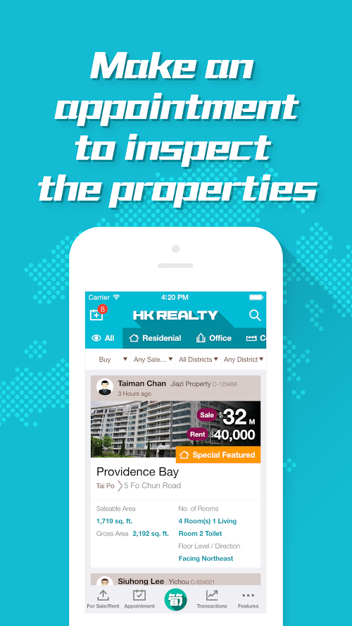Android application HK Realty screenshort