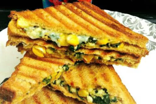 Veg Corn Cheese Grilled Sandwich [3 Layer]