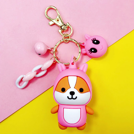 Title 3, Squirrel Keychain Female Cartoon Couple Bag Car...