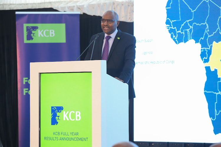 KCB Group CEO Paul Russo speaking during the sidelines of the Afrexim Bank Annual Meeting in Ghana on June 23, 2023.