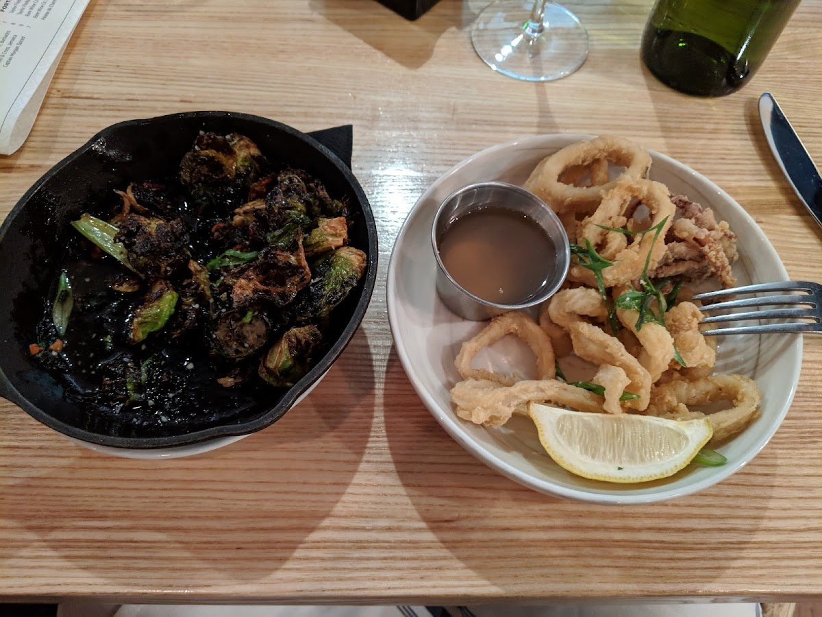 Brussel sprouts & Calamari