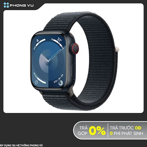 Đồng hồ Apple Watch Series 9 4G 41mm Midnight (Vỏ Nhôm Dây Vải) (MRHU3SA/A)