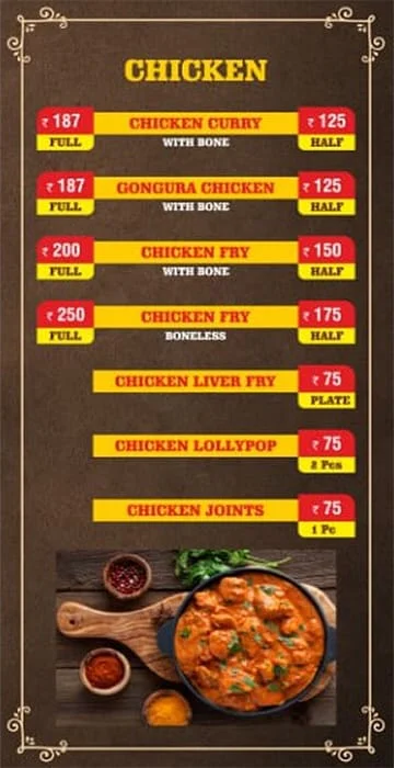 Sunanda's Spices menu 