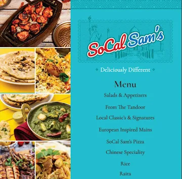 Socal Sam's menu 