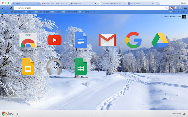 Calm Winter chrome extension