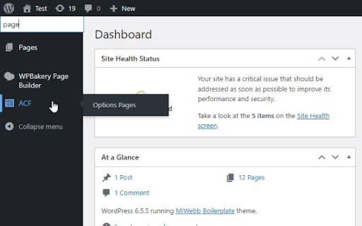 Wordpress Admin Menu Search Preview 2
