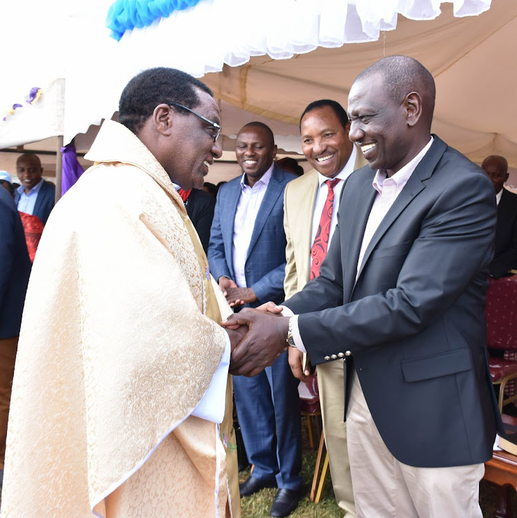 DP William Ruto during Sunday service at All Saints Catholic Church Komothai Parish, Githunguri, Kiambu County.