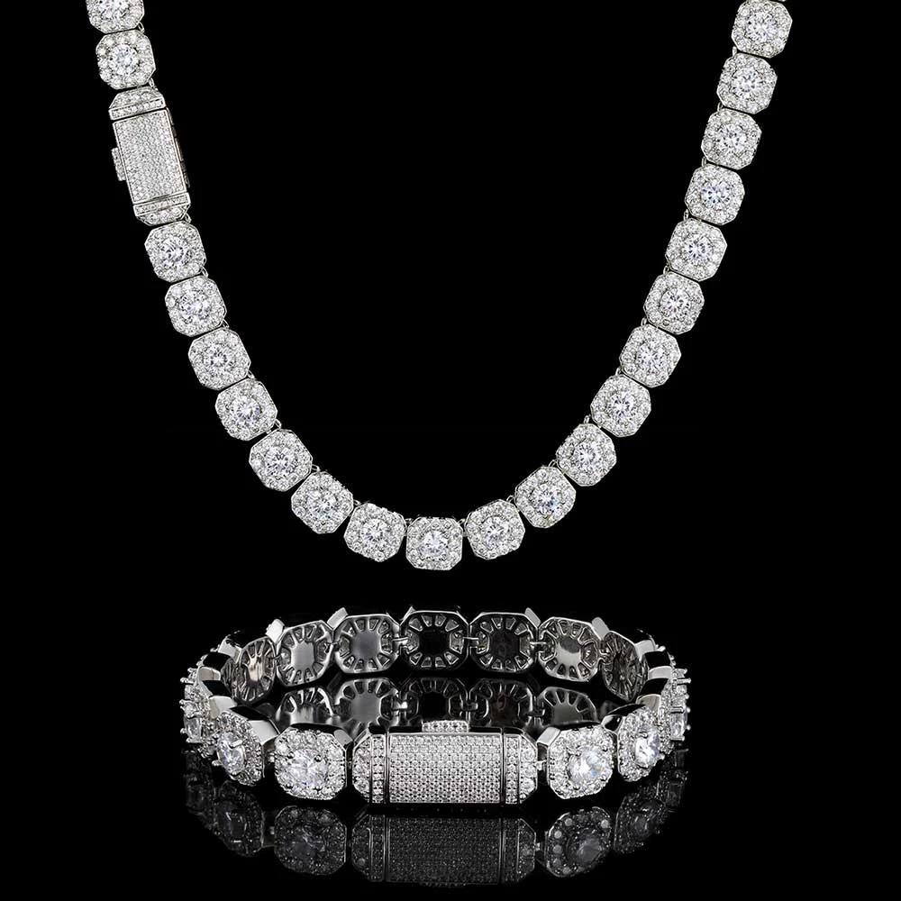 Title 58, Hip Hop Square Rock Candy ketting & armband, gl...