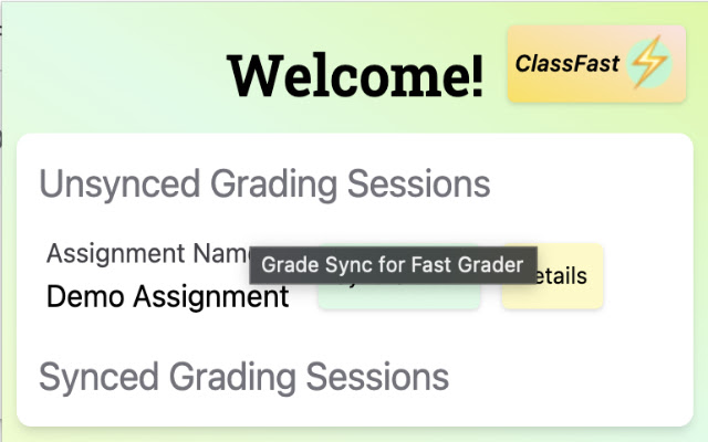 Grade Sync for Fast Grader chrome extension