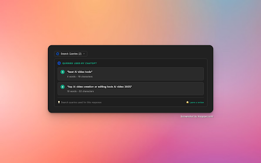 ChatGPT Query Viewer screenshot 1