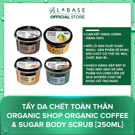 Tẩy Da Chết Toàn Thân Organic Shop Organic Coffee & Sugar Body Scrub [250Ml]