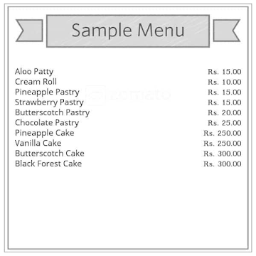 Mohit Bakery menu 