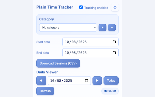 Plain Time Tracker