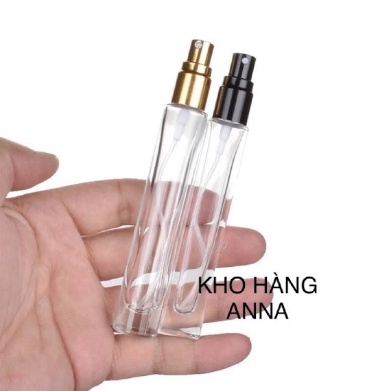 Chai Lọ Chiết Nước Hoa 10Ml ( Kho Sỉ ) - Chai Chiết Mỹ Phẩm Thủy Tinh Trong Suốt Xịt Sương Bạc / Đen / Vàng