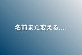 名前また変える....