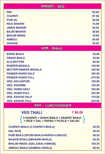 Malvani Katta Khanawal menu 