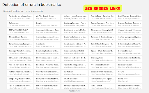 Bookmarks Clean - Trouve les liens endommagés