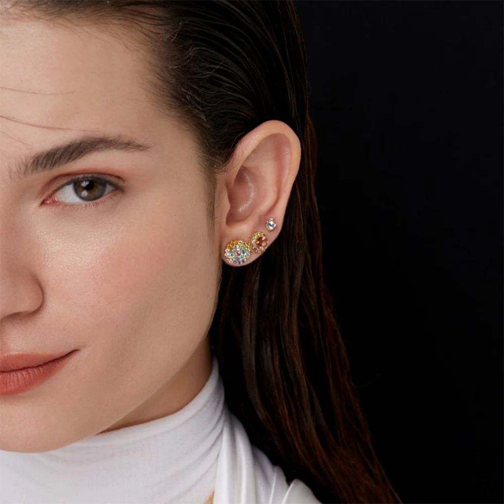Title 2, Multicolor zirkonia met diamant S925 zilveren o...