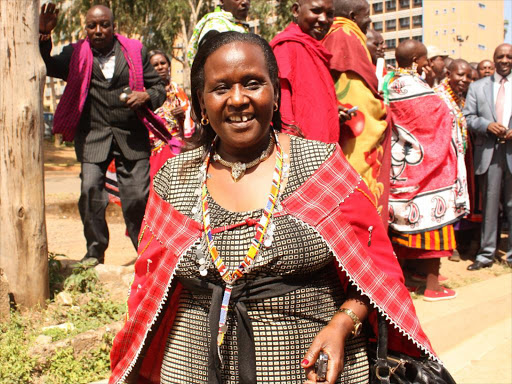 Samburu Woman Representative Maison Leshoomo led a pack of leaders who stormed a TSC recruitment venue on Monday, May 28, 2018. /FILE