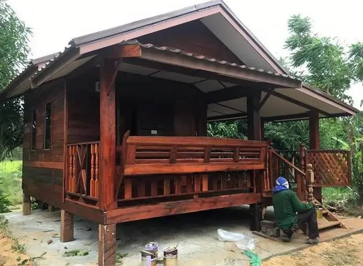 rumah kayu minimalis 2021