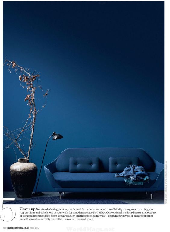 Indigo as a Color therapy space