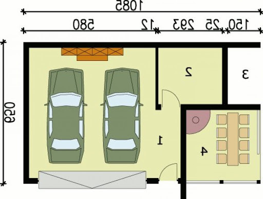 G40 - Rzut garażu