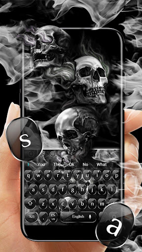 Black Death Reaper Skull Keyboard Theme