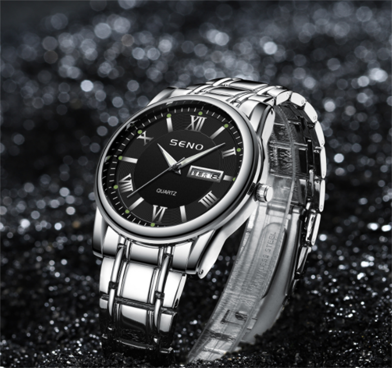 Title 4, Heren Lichtgevend Waterdicht Quartz Horloge met...