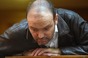 BIZARRE BEHAVIOUR: Murder-accused Guatemalan Diego Novella during his trail in the Western Cape High Court earlier this year. 
 