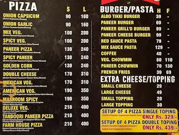 The Taplu Pizza menu 