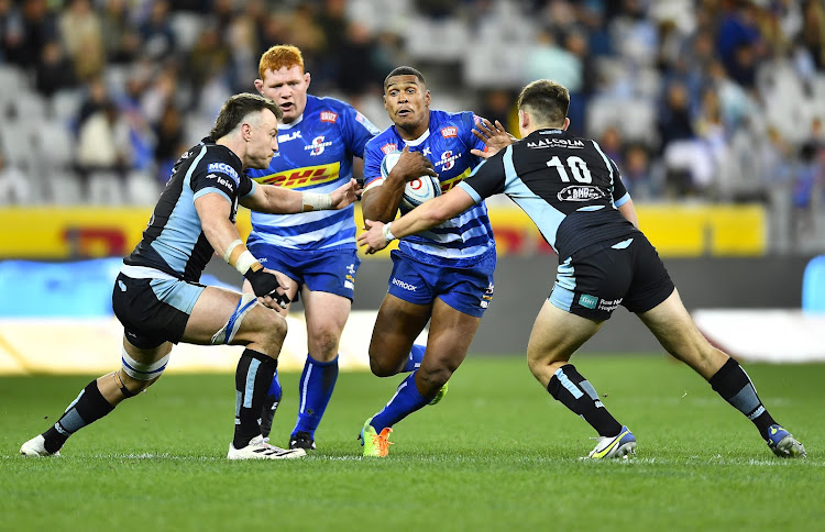 Damian Willemse of the Stormers during the URC match against the Glasgow Warriors in Cape Town on April 22. He is among the Bok squad members who could feature in the Stormers clash with the Welsh Dragons at the NMB Stadium on December 3. Picture: Ashley Vlotman/Gallo Images