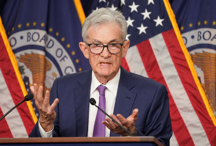 US Federal Reserve Chair Jerome Powell holds a press conference following a two-day meeting of the Federal Open Market Committee on interest rate policy in Washington,US, May 1, 2024.