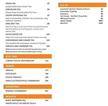 Cafe Terra menu 