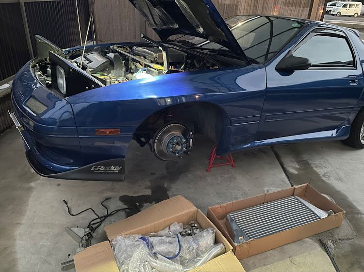 RX-7の前置きインタークーラー取付けに関するカスタム事例の投稿画像2枚目