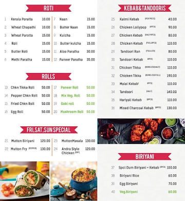 Families Food Court menu 