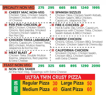 La Pino'z Pizza menu 