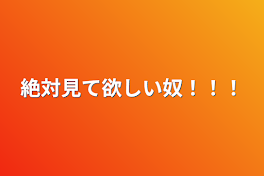 絶対見て欲しい奴！！！