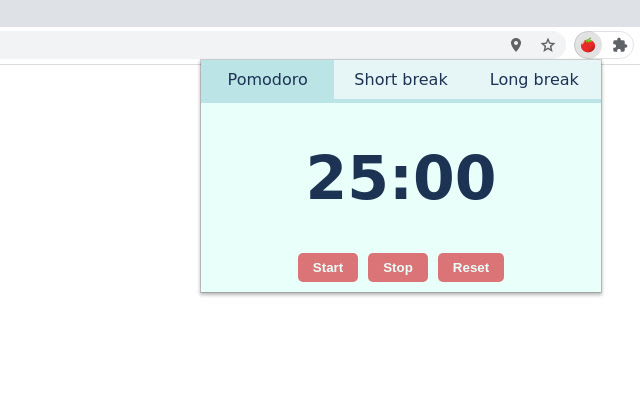 Pomodoro Timer chrome extension